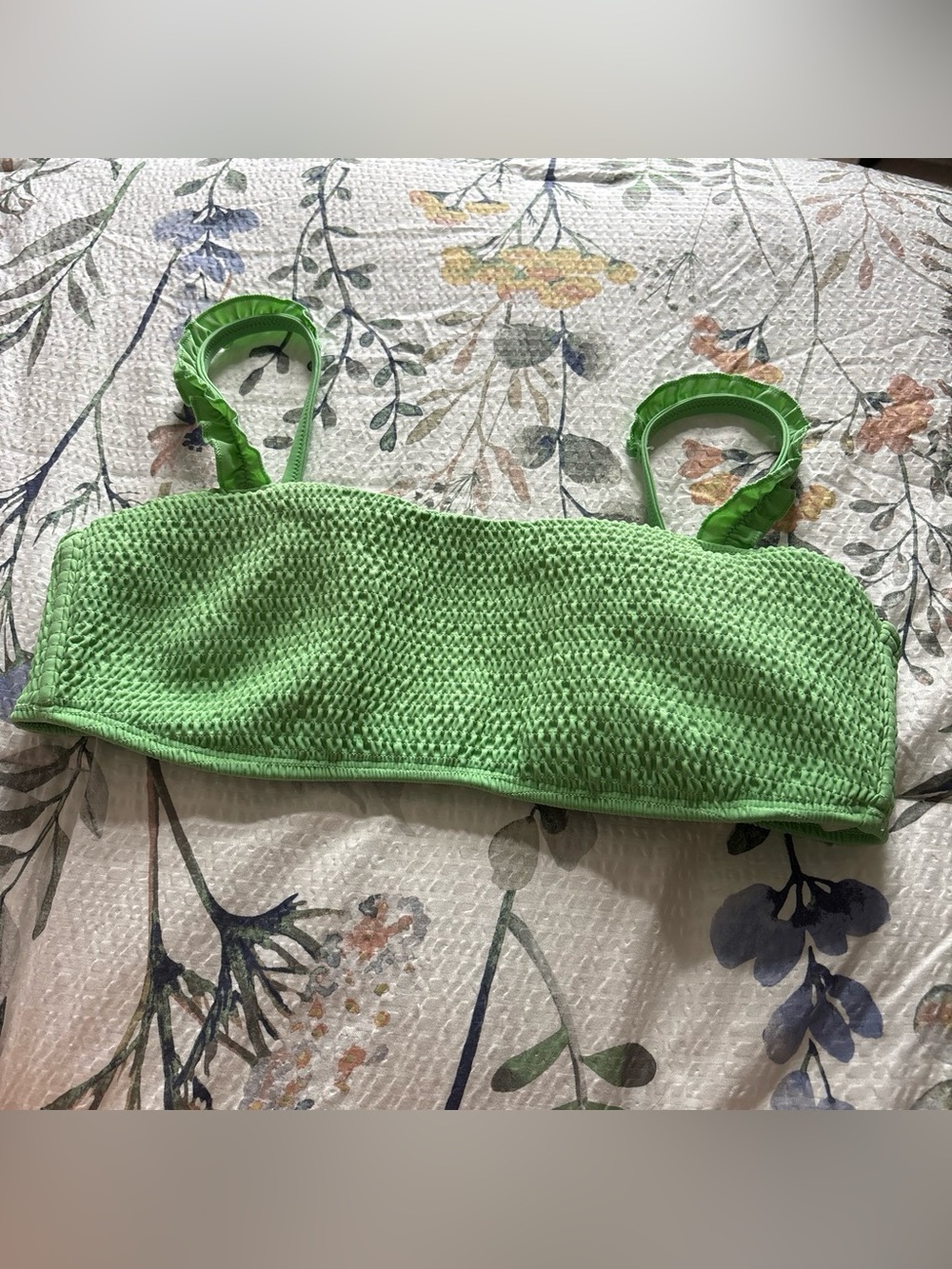 Hollister Swim Tops! Green/White with Blue Floral